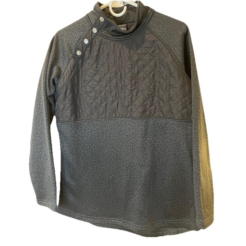 Women's Charles River Printed Newbury Asymmetrical Snap Pullover - Size M